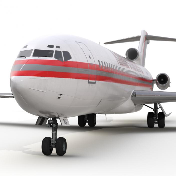 3D Boeing 727-200 Kalitta Air Rigged model