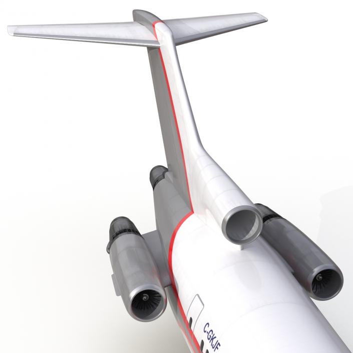 3D Boeing 727-200 Kalitta Air Rigged model