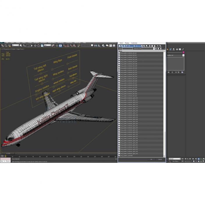 3D Boeing 727-200 Kalitta Air Rigged model