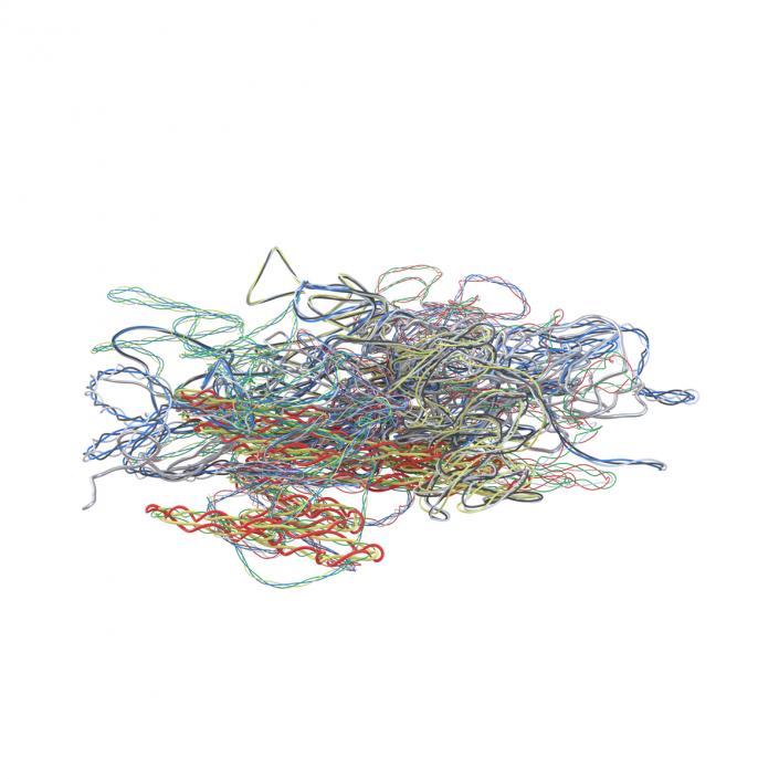 3D Pile of Colorful Plastic Cables 2 model