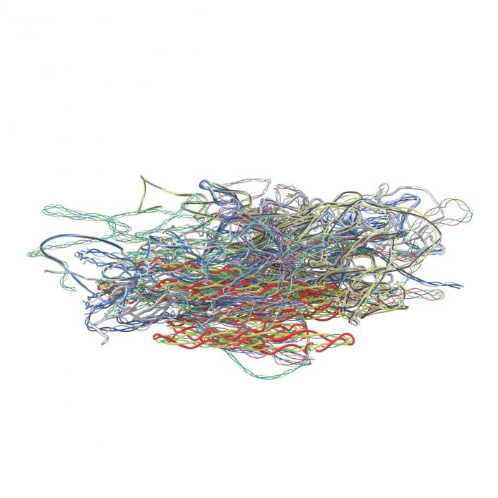 3D Pile of Colorful Plastic Cables 2 model