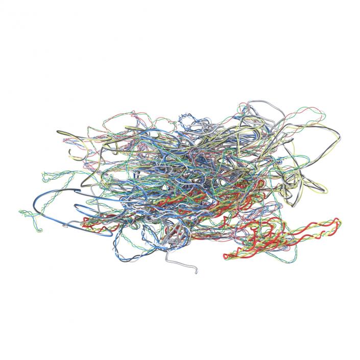 3D Pile of Colorful Plastic Cables 2 model