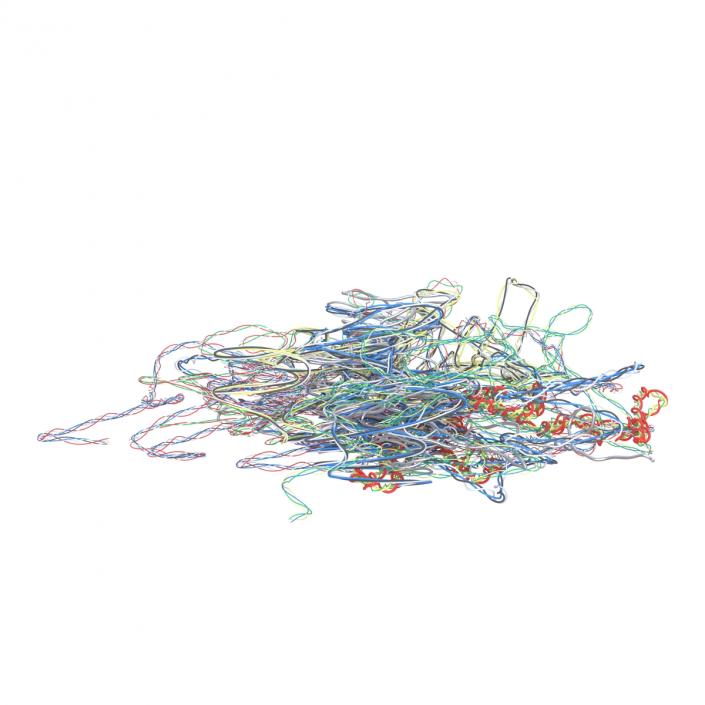 3D Pile of Colorful Plastic Cables 2 model