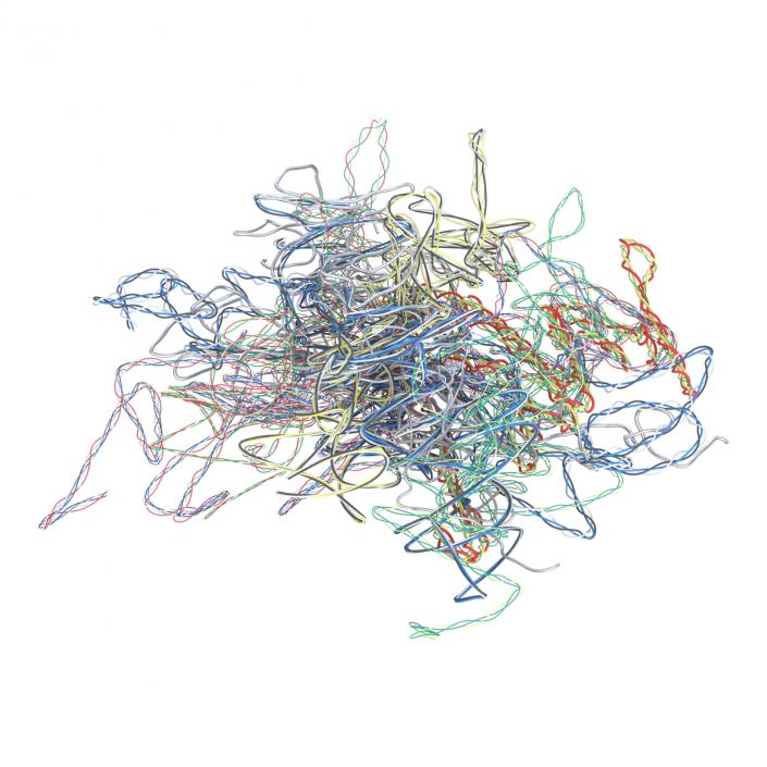 3D Pile of Colorful Plastic Cables 2 model