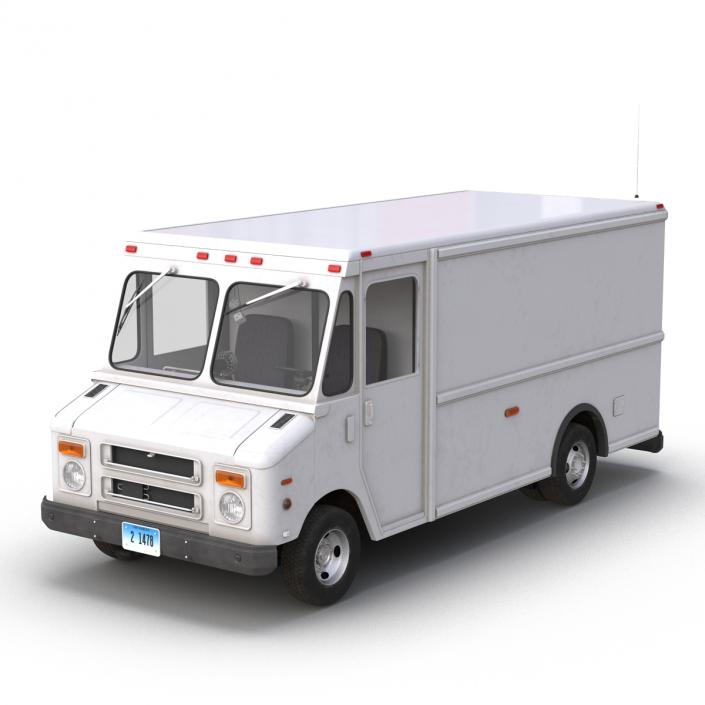 Post Office Truck Rigged 3D model