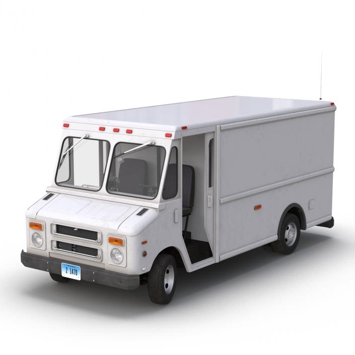 Post Office Truck Rigged 3D model