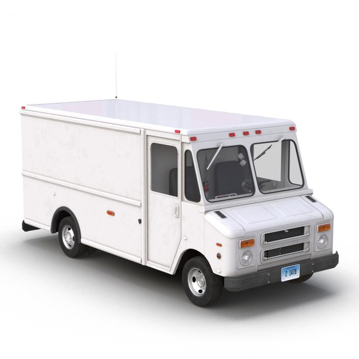 Post Office Truck Rigged 3D model