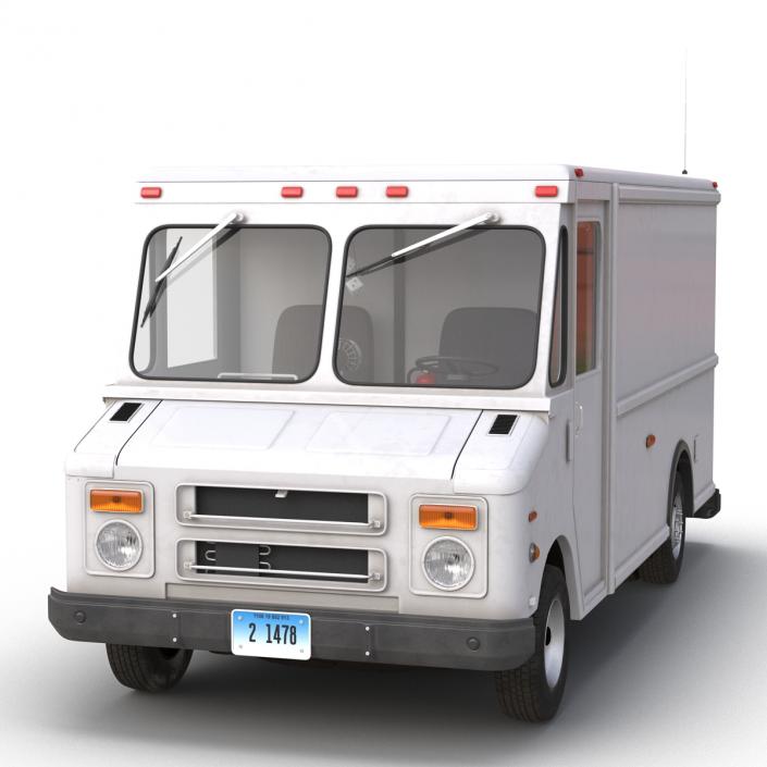 Post Office Truck Rigged 3D model