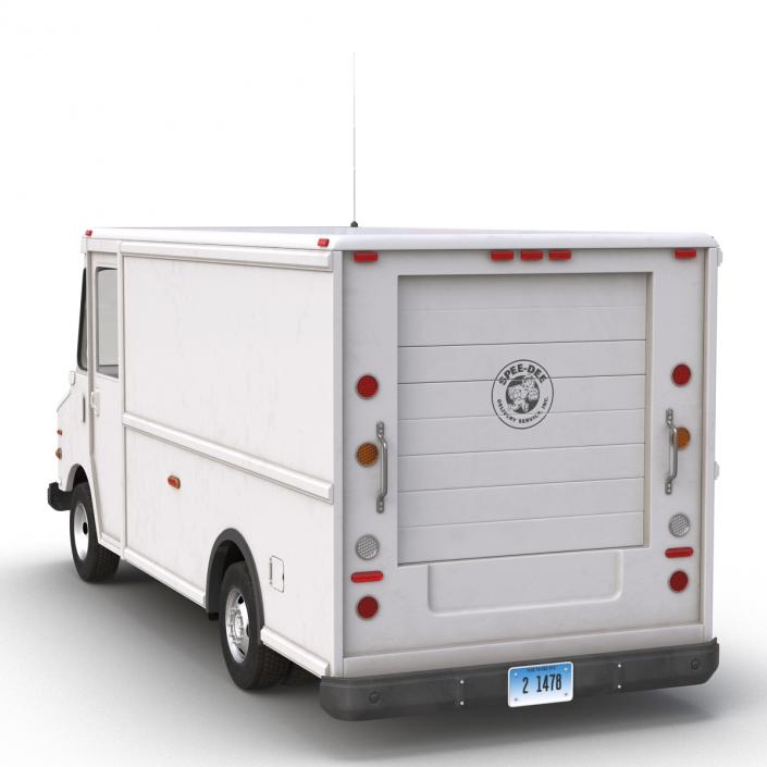 Post Office Truck Rigged 3D model