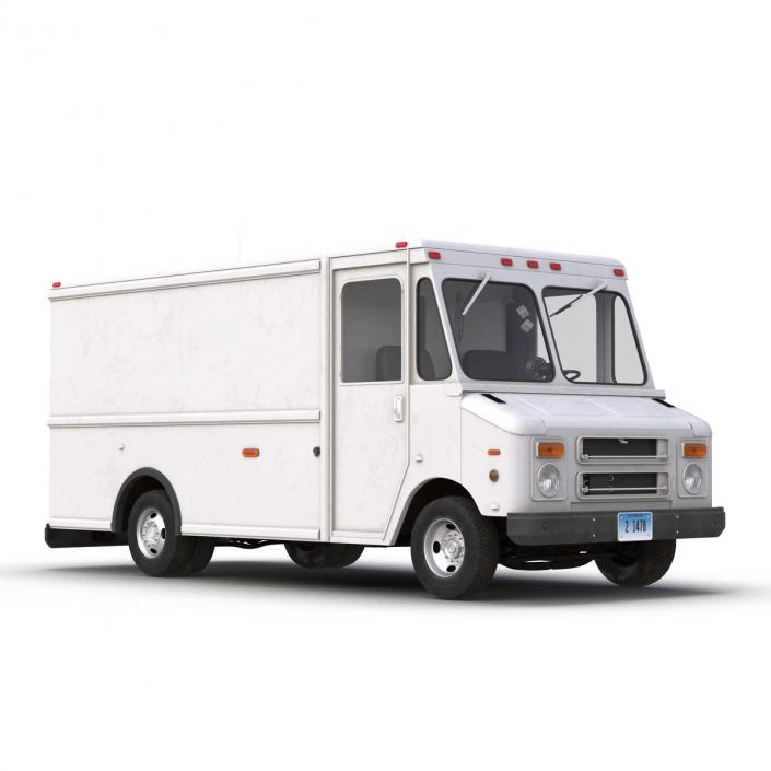 Post Office Truck Rigged 3D model