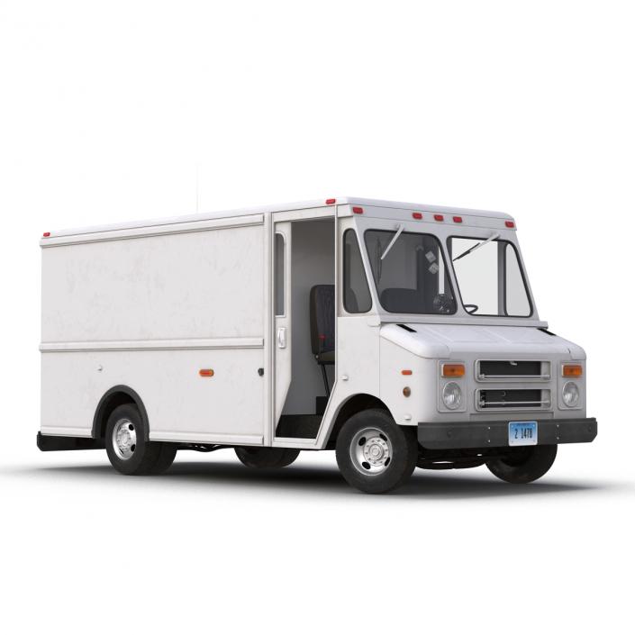 Post Office Truck Rigged 3D model