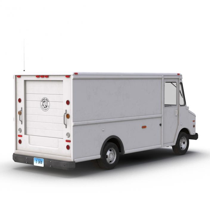 Post Office Truck Rigged 3D model