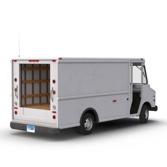 Post Office Truck Rigged 3D model