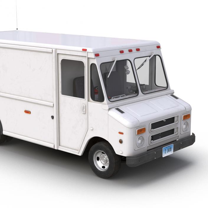 Post Office Truck Rigged 3D model