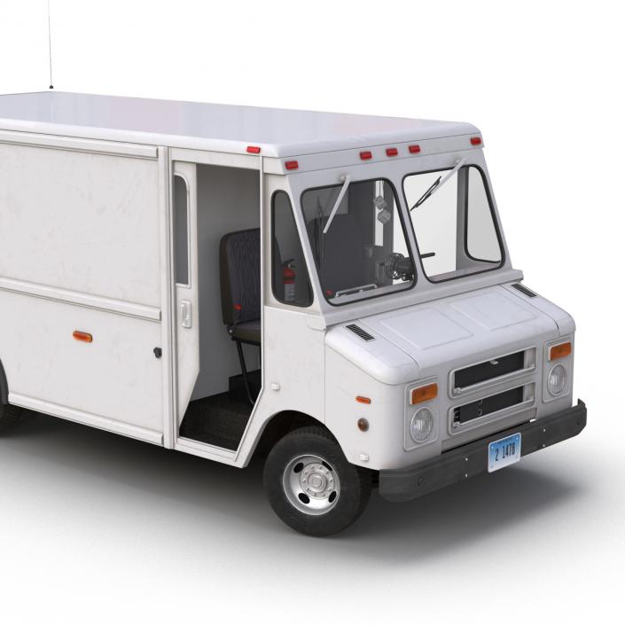 Post Office Truck Rigged 3D model