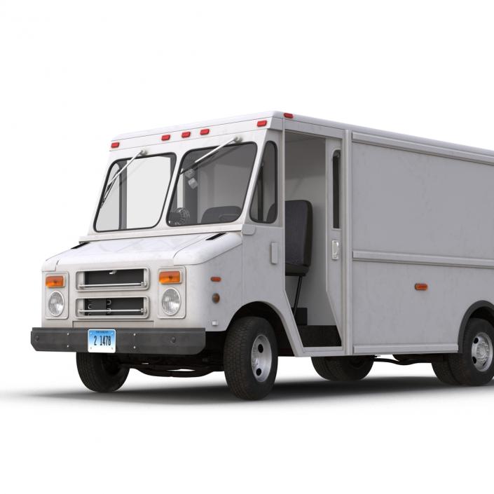 Post Office Truck Rigged 3D model