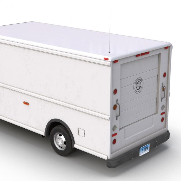 Post Office Truck Rigged 3D model