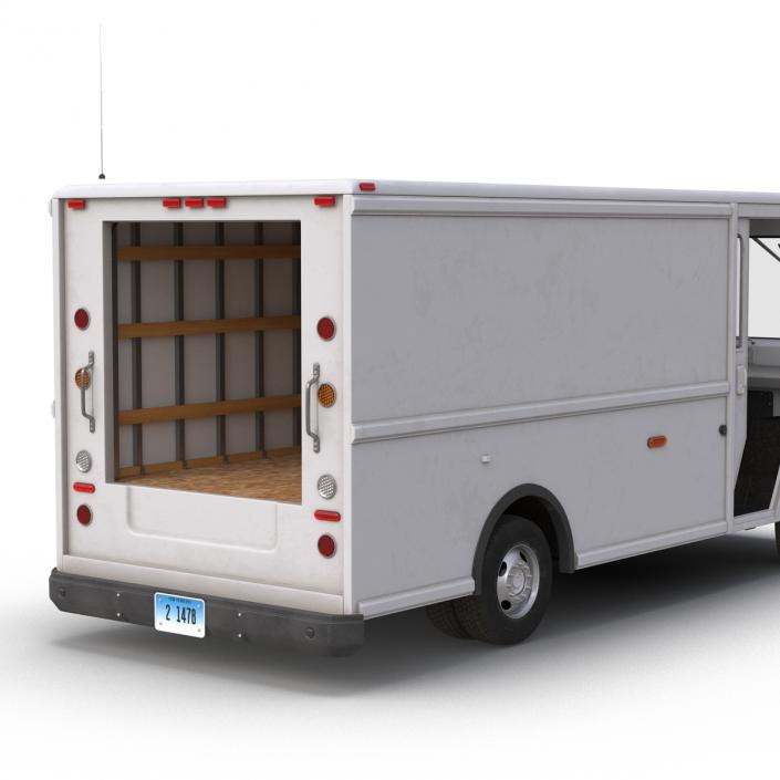 Post Office Truck Rigged 3D model