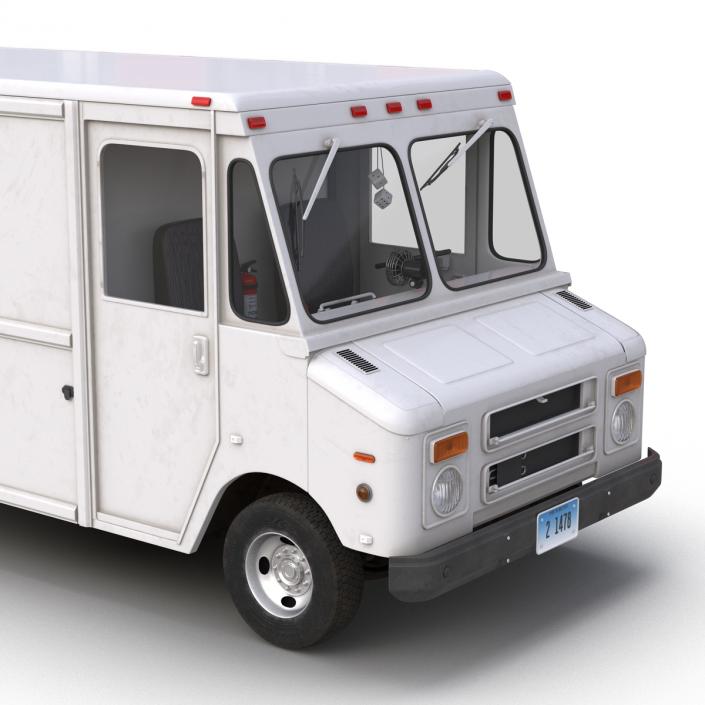 Post Office Truck Rigged 3D model