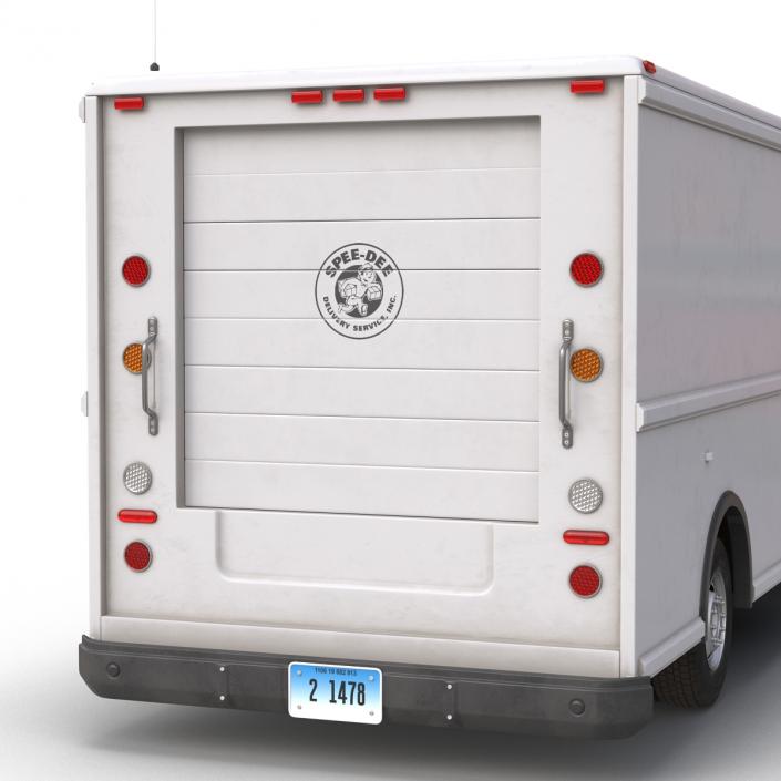 Post Office Truck Rigged 3D model