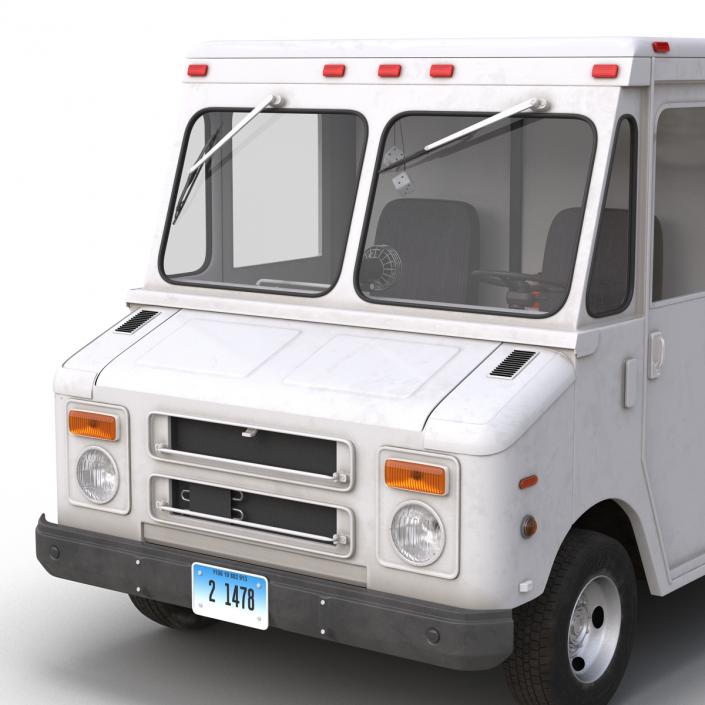 Post Office Truck Rigged 3D model