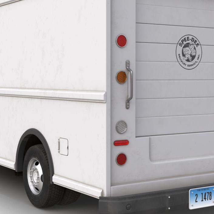 Post Office Truck Rigged 3D model