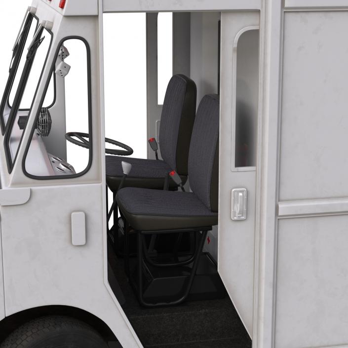 Post Office Truck Rigged 3D model