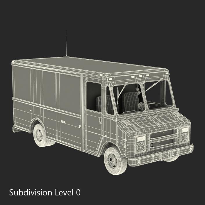 Post Office Truck Rigged 3D model