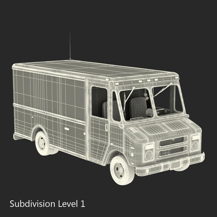 Post Office Truck Rigged 3D model