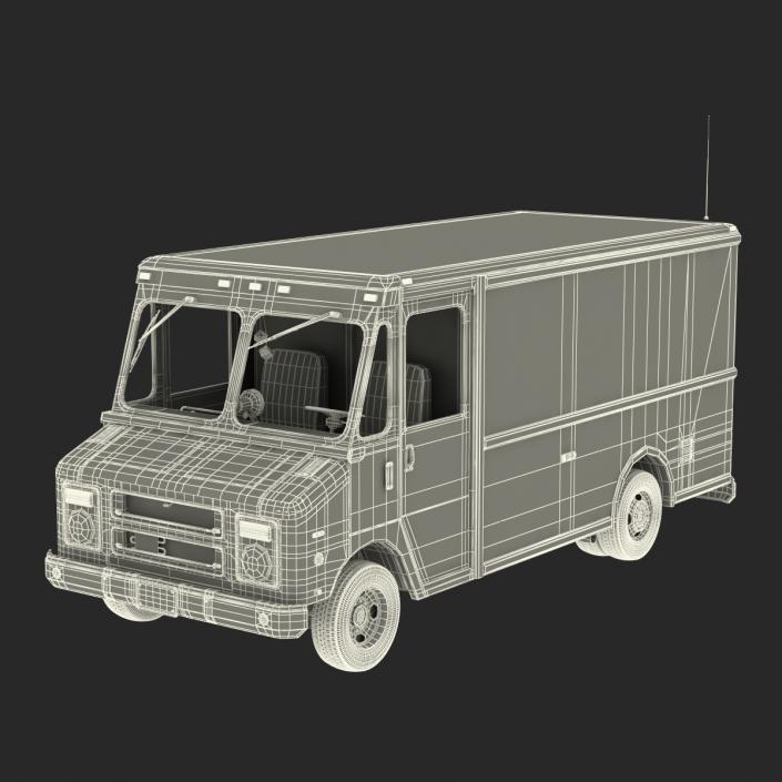 Post Office Truck Rigged 3D model