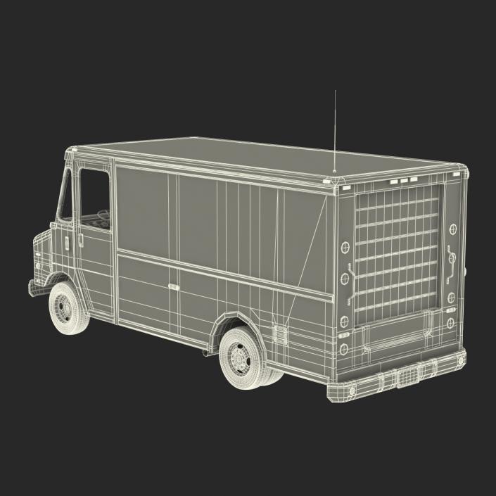 Post Office Truck Rigged 3D model