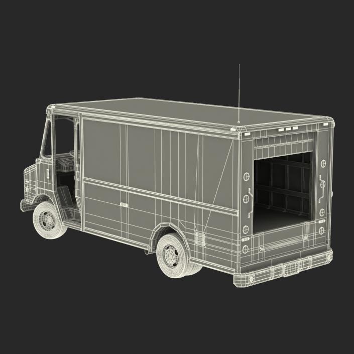 Post Office Truck Rigged 3D model