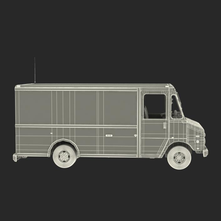 Post Office Truck Rigged 3D model