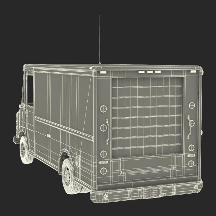 Post Office Truck Rigged 3D model