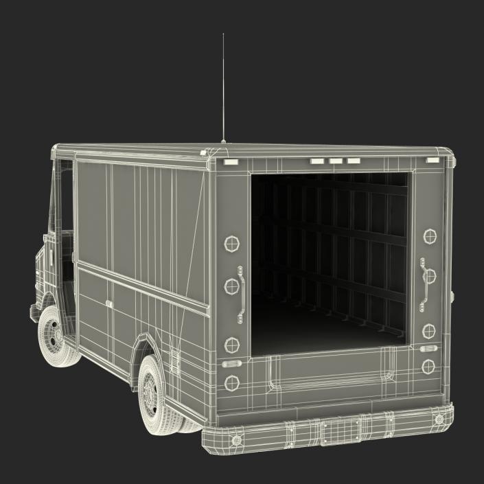 Post Office Truck Rigged 3D model