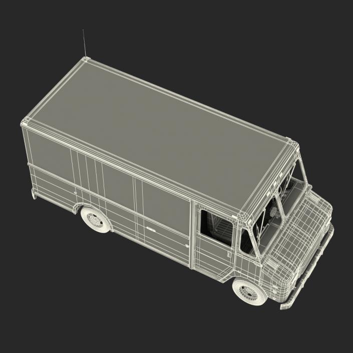 Post Office Truck Rigged 3D model