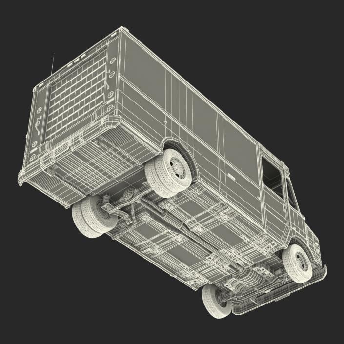 Post Office Truck Rigged 3D model