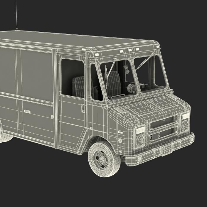 Post Office Truck Rigged 3D model