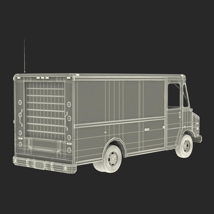 Post Office Truck Rigged 3D model