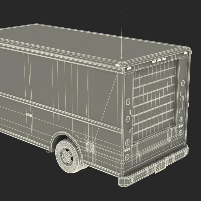 Post Office Truck Rigged 3D model