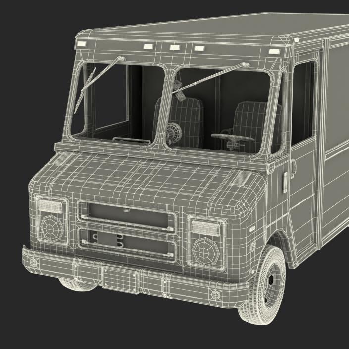 Post Office Truck Rigged 3D model