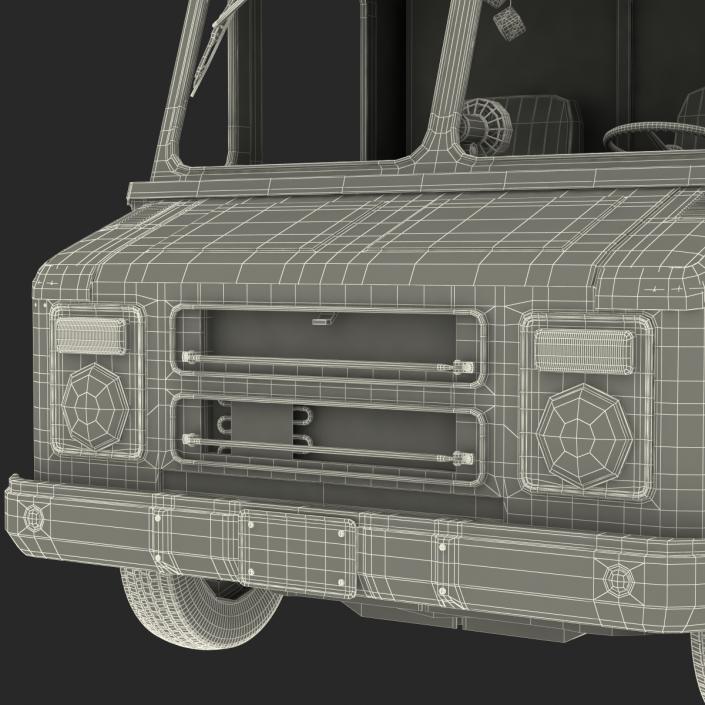 Post Office Truck Rigged 3D model