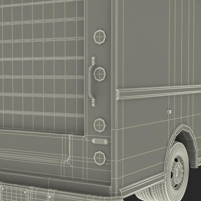 Post Office Truck Rigged 3D model