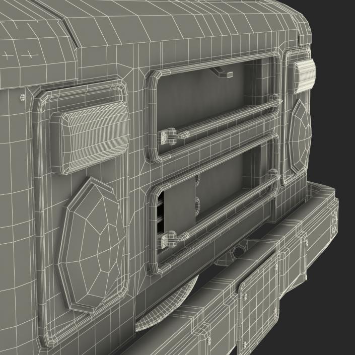 Post Office Truck Rigged 3D model