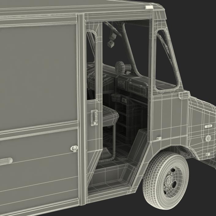 Post Office Truck Rigged 3D model