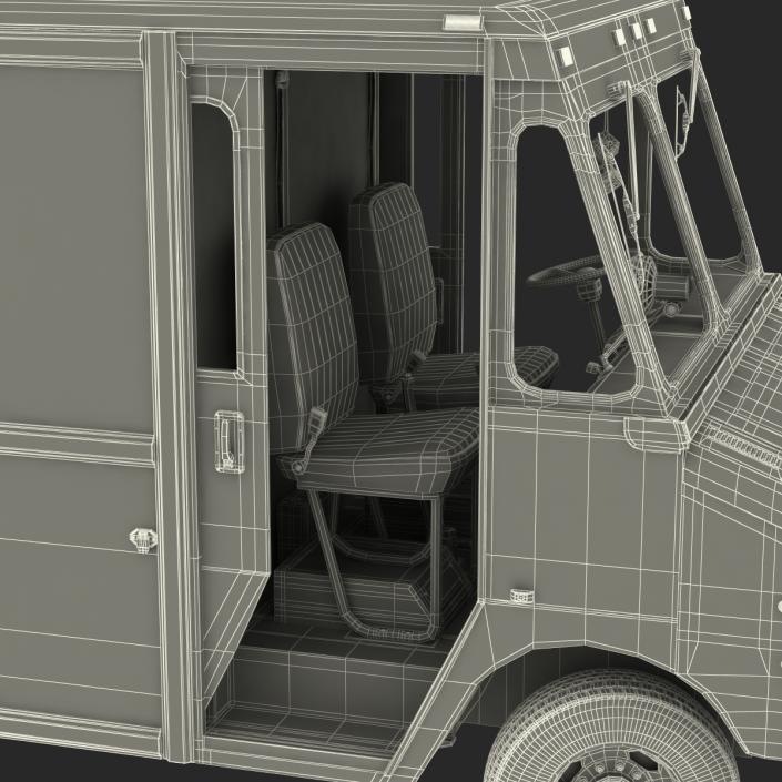 Post Office Truck Rigged 3D model