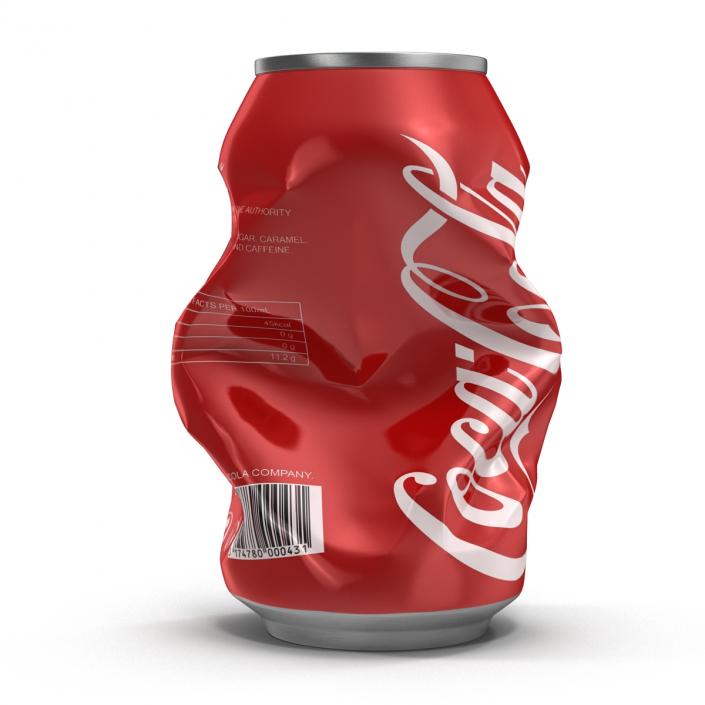 3D Crushed Soda Can Coca Cola