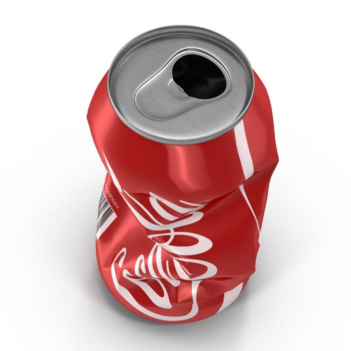 3D Crushed Soda Can Coca Cola