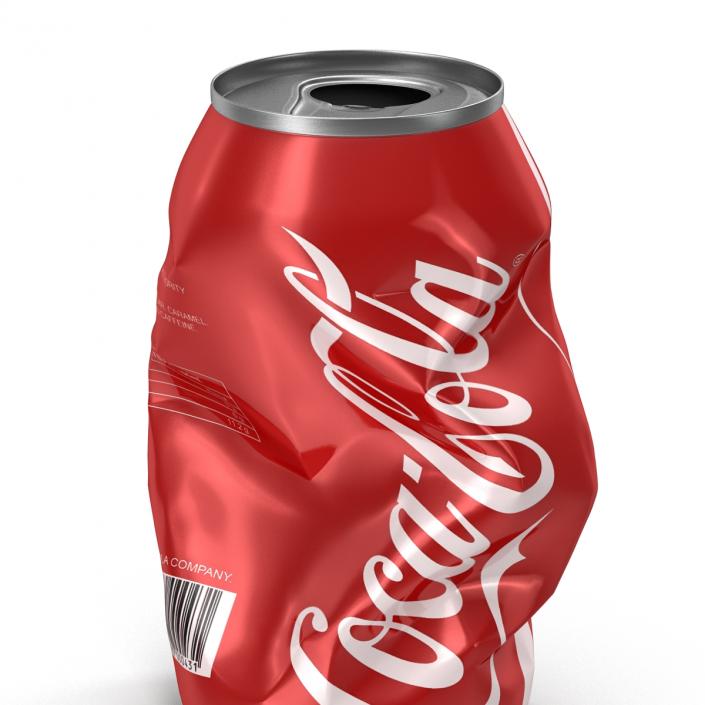 3D Crushed Soda Can Coca Cola