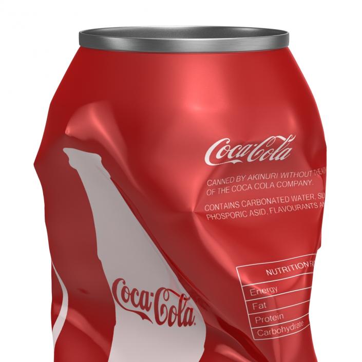 3D Crushed Soda Can Coca Cola